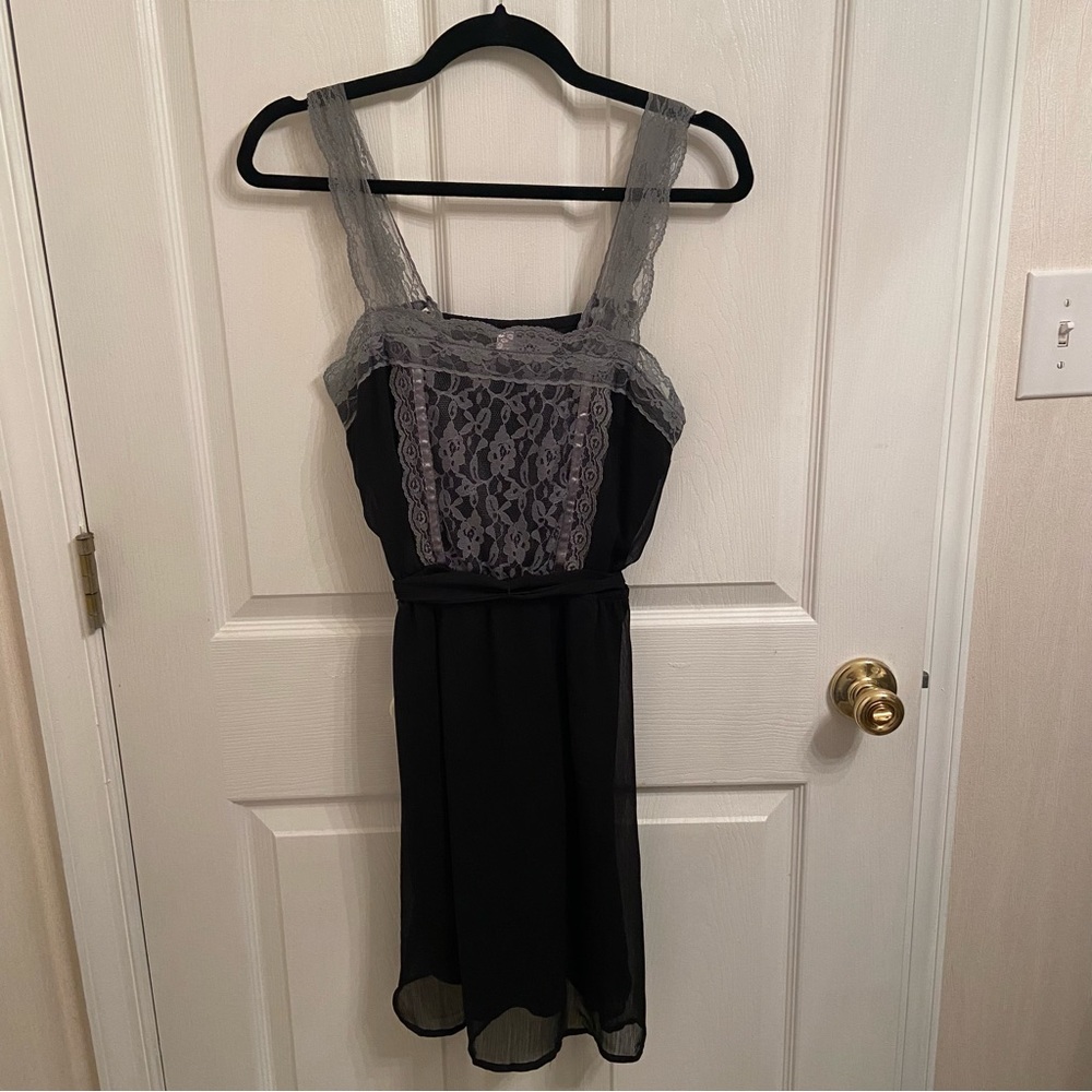 😀Black & Gray Lace Dress🌹